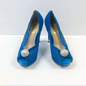 Size 6.5 blue heels